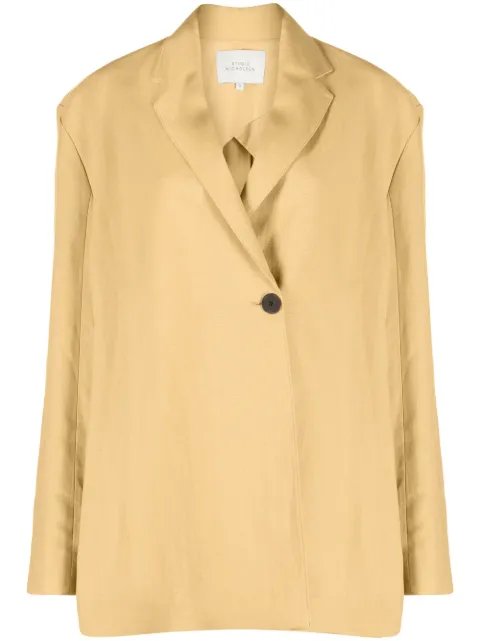 Studio Nicholson boxy double-breasted jacket Neutrals SOACHSNW1192