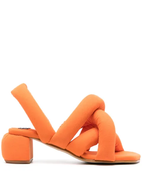 Henrik Vibskov Sausage 60mm crossover-strap sandals Orange SS23KEYA902