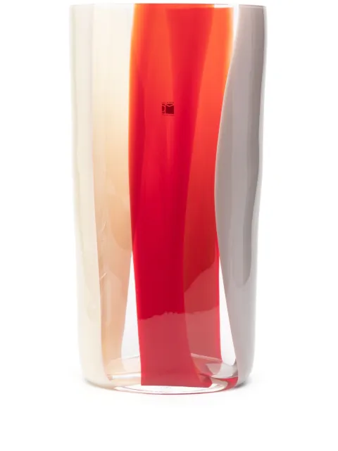 Carlo Moretti stripe-print vase Pink 601RESPF