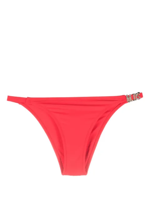 Moschino logo-plaque bikini bottoms Red A59239504