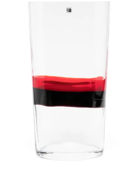 Carlo Moretti horizontal stripe-print vase Black 601R97A