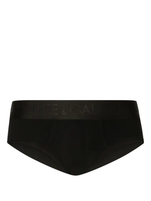 Dolce & Gabbana logo-waistband cotton briefs Black M3F21JOUAIG