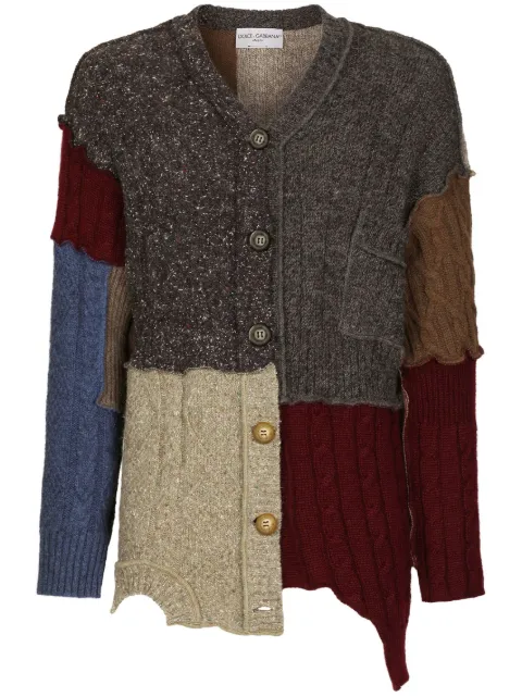 Dolce & Gabbana patchwork distressed cardigan Neutrals GXQ88TJFML7