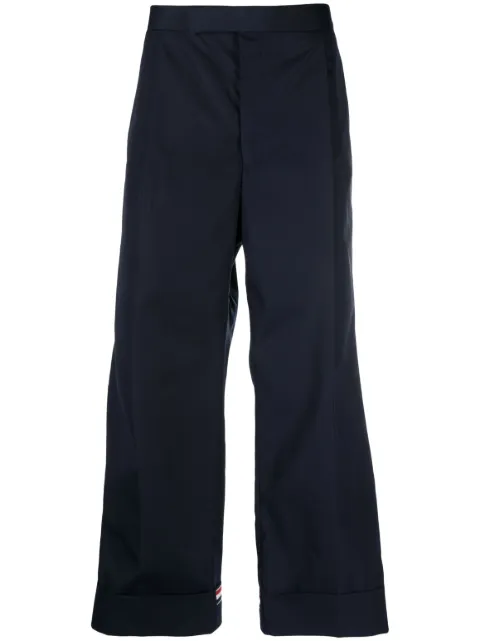Thom Browne RWB-stripe tailored trousers Blue MTC162E04502