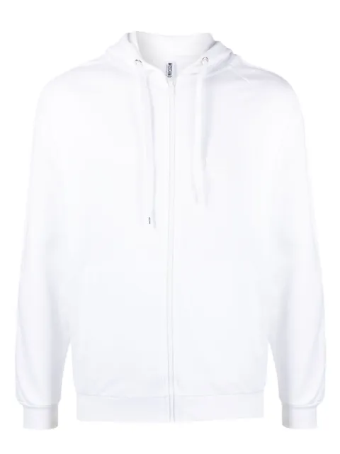 Moschino long-sleeve zip-up hoodie White V17824409