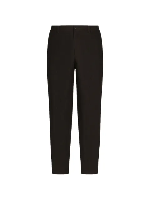 Dolce & Gabbana straight-leg linen tailored trousers Black GW13ETFU4C2