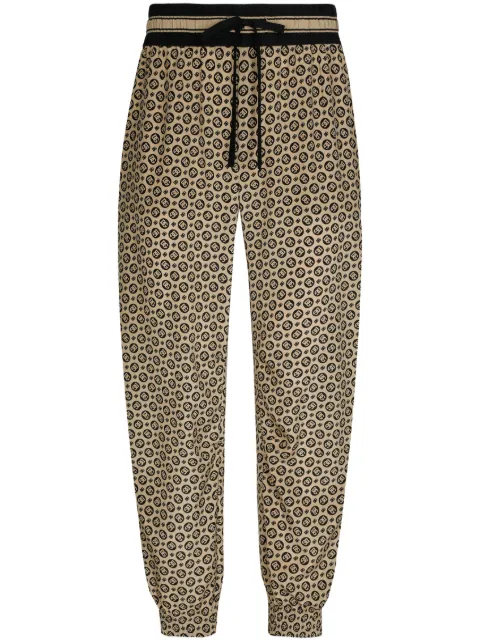 Dolce & Gabbana monogram-pattern print silk trousers Neutrals GV5BHTHI1LT