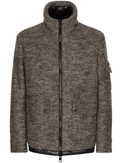 Dolce & Gabbana logo-plaque wool jacket Grey G9AOATGG705S9000