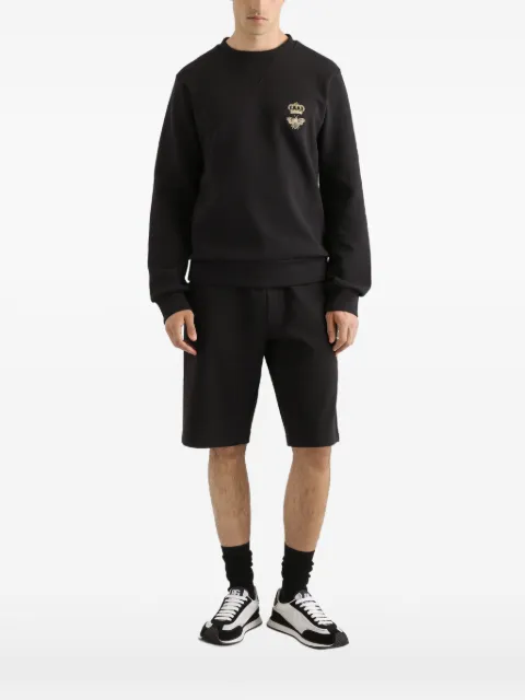 Dolce & Gabbana motif-embroidered jersey sweatshirt Black G9ABJZHU7H9N0000