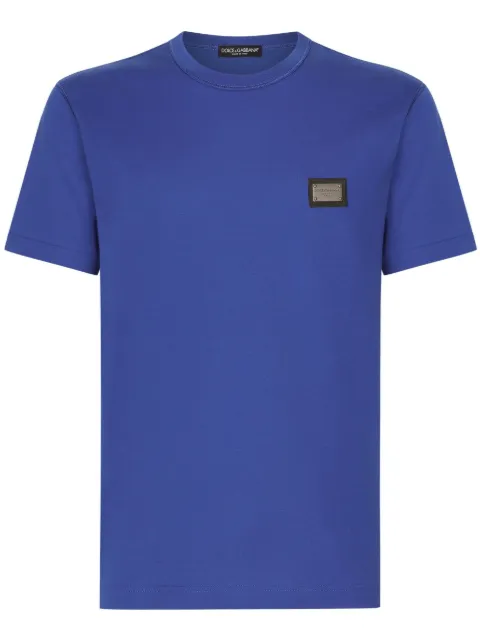 Dolce & Gabbana DG Essentials round-neck T-shirt Blue G8PT1TG7F2I
