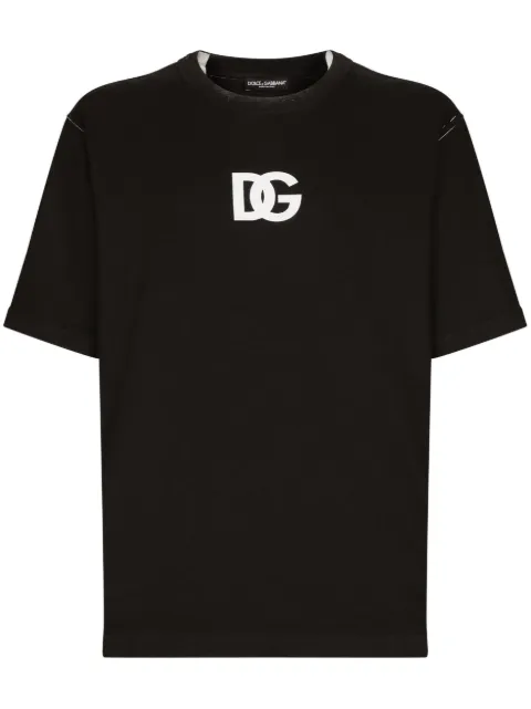 Dolce & Gabbana logo-print short-sleeve T-shirt Black G8PN9TG7JJ8
