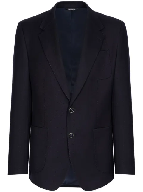 Dolce & Gabbana patch pocket single-breasted blazer Blue G2SN9ZGG625