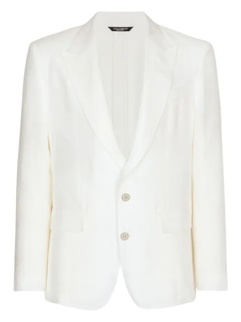 Dolce & Gabbana linen single-breasted blazer White G2QS6TGG862