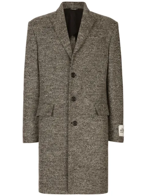 Dolce & Gabbana single-breasted melange coat Grey G033LTGG723