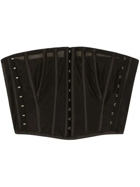 Dolce & Gabbana bonded-seam semi-sheer corset Black FB357AOUADW