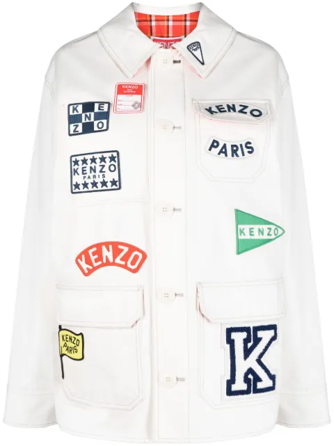 Kenzo Sailor logo-appliqué jacket White FD52VE0379RT