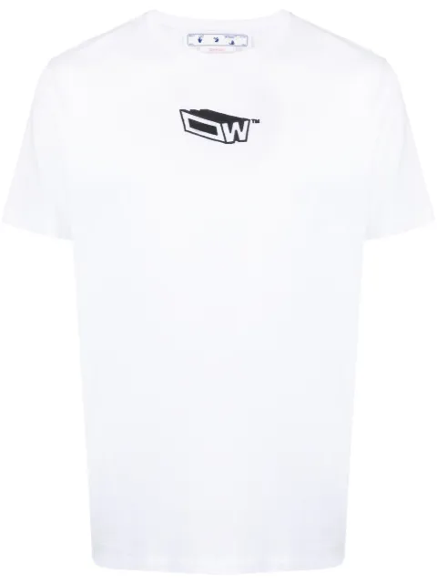 Off-White graphic-print cotton T-shirt White OMAA027S23JER0140110