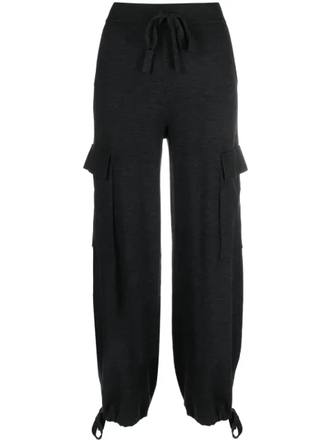 P.A.R.O.S.H. drawstring-waistband cargo trousers Grey LIMED570596