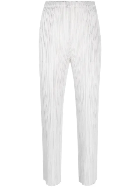 Pleats Please Issey Miyake plissé cropped trousers Grey PP36JF111