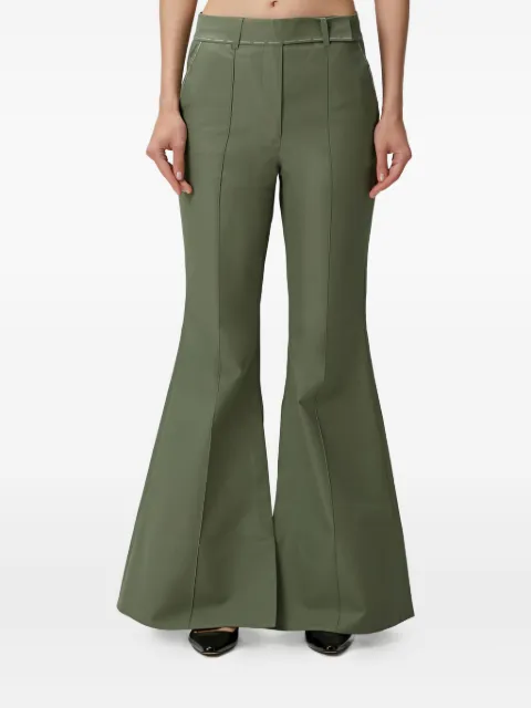 Nackiyé Mick split-hem flared trousers Green MICKPANT