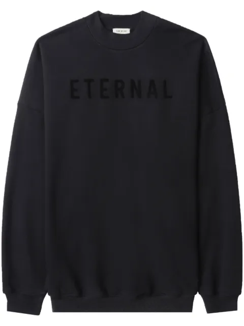 Fear Of God long-sleeved cotton sweatshirt Black FGE50003AFLC