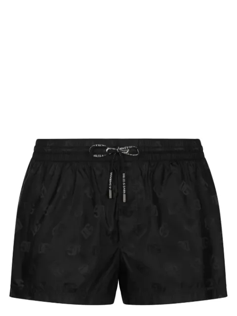 Dolce & Gabbana DG monogram-print swim shorts Black M4A06TONN57