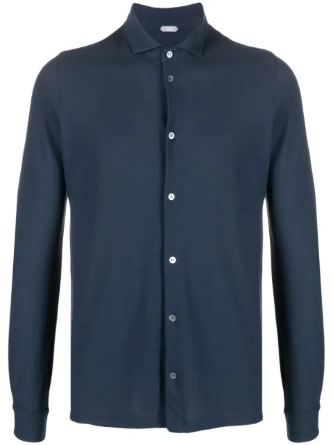 Zanone long-sleeved cotton shirt Blue 811978ZG380