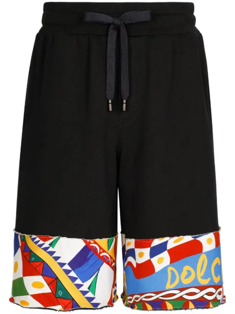 Dolce & Gabbana abstract-pattern bermuda shorts Black GZ34HTG7J4D