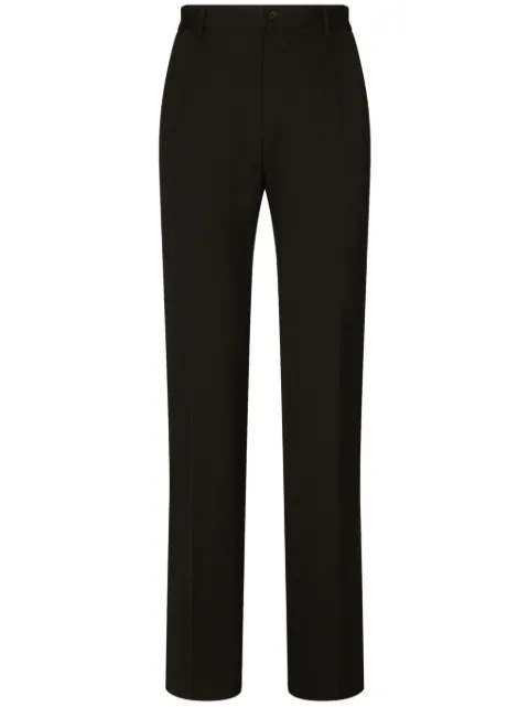 Dolce & Gabbana pressed-crease wool trousers Black GZ25ATFU21E