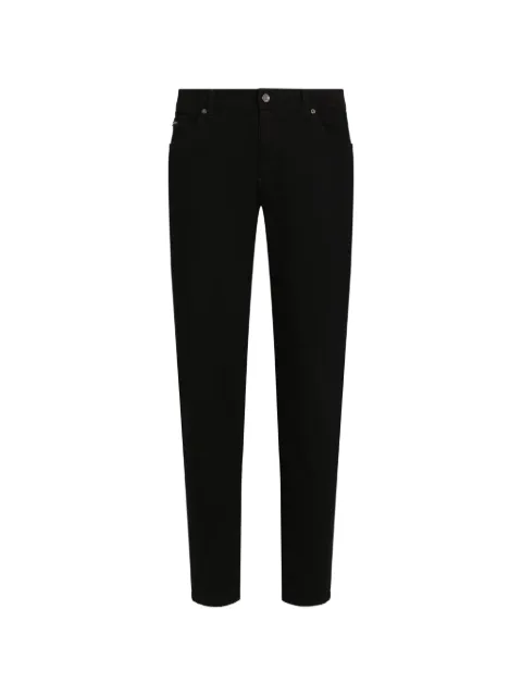 Dolce & Gabbana logo-plaque slim-fit jeans Black GYJCCDG8GW6