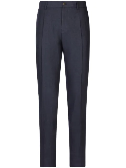 Dolce & Gabbana linen tailored trousers Black GY6IETGG868
