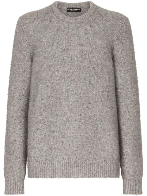 Dolce & Gabbana crew-neck long-sleeve jumper Grey GXP80TJFMK7