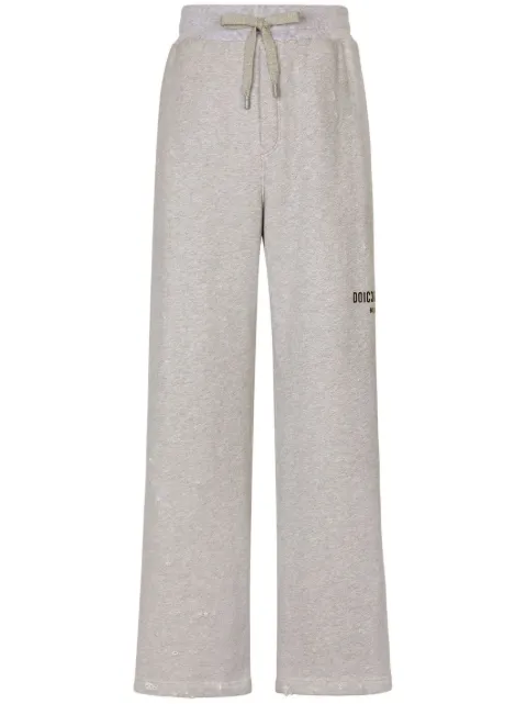 Dolce & Gabbana logo-print cotton track pants Grey GVZ7ATG7KX9