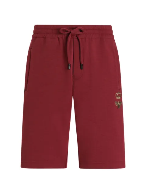 Dolce & Gabbana motif-embroidery shorts Red GVF8AZHU7H9