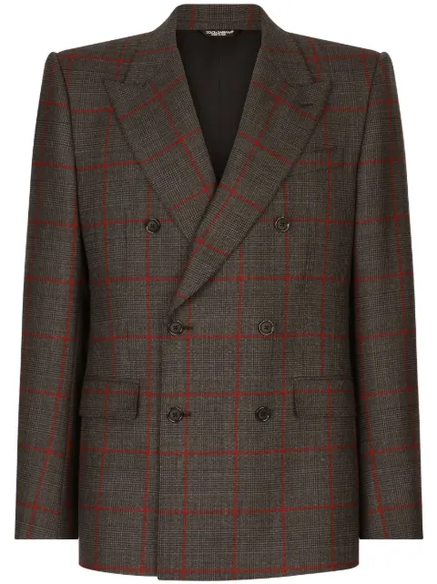 Dolce & Gabbana double-breasted three-piece suit Brown GKOJMTFQRB5