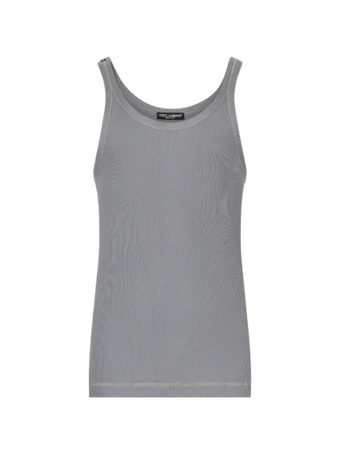 Dolce & Gabbana cotton tank top Grey G8PA8TFU7AV