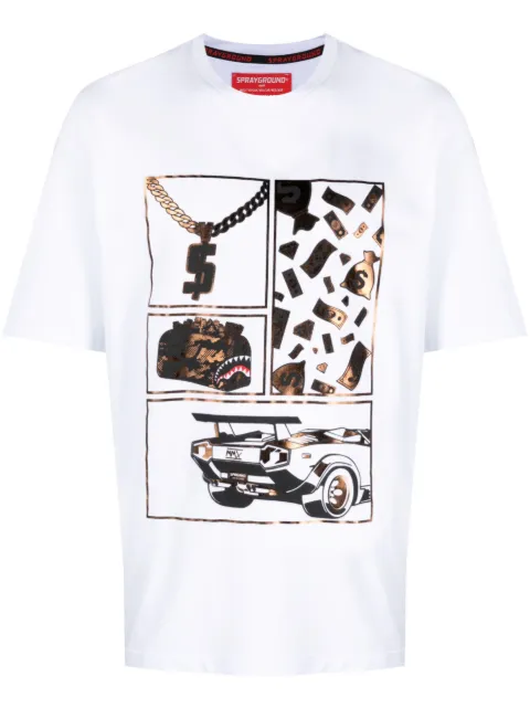 Sprayground graphic-print crew-neck T-shirt White SP295