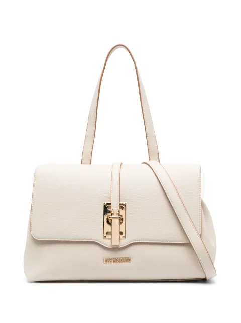 Love Moschino Love Heart Lock faux-leather shoulder bag Neutrals JC4312PP0GKW0