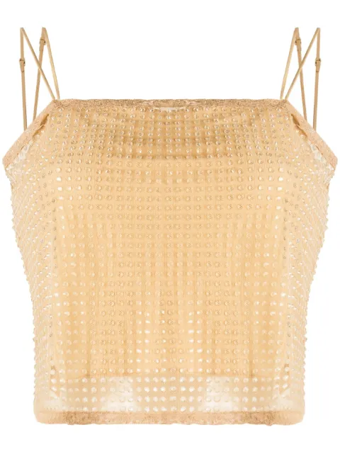 Alexander Wang crystal-embellished top Neutrals 1CC2231799