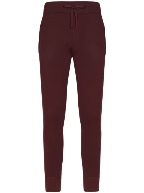 Dolce & Gabbana virgin wool-silk tapered trousers Red GXQ56TJFMQ2