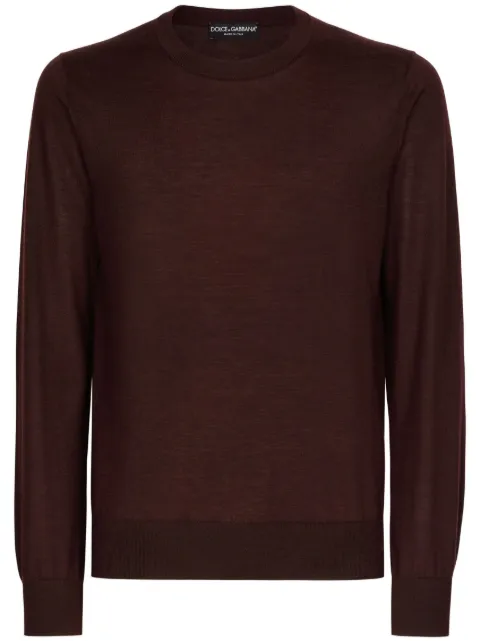 Dolce & Gabbana round-neck cashmere sweater Red GX412TJAWLA