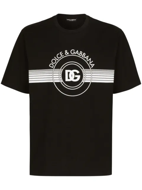 Dolce & Gabbana logo-print cotton T-shirt Black G8PN9TG7J6B