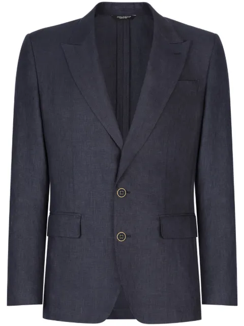 Dolce & Gabbana linen Sicilia-fit jacket Blue G2QS6TGG862
