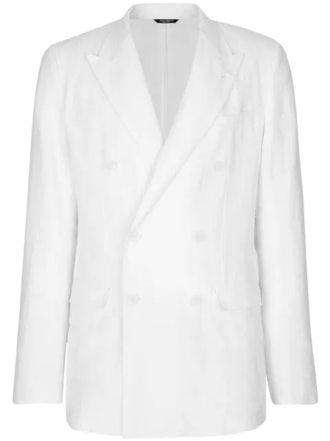 Dolce & Gabbana double-breasted suit jacket White G2NW1TFU4DV