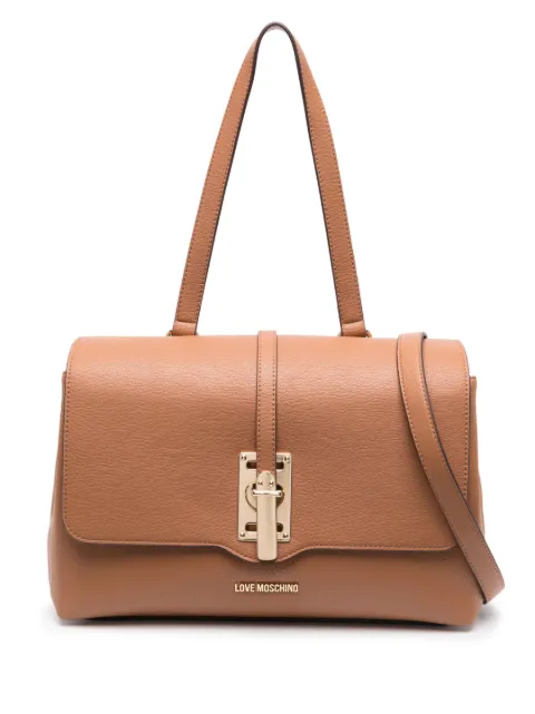 Love Moschino leather shoulder bag Brown JC4312PP0GKW0
