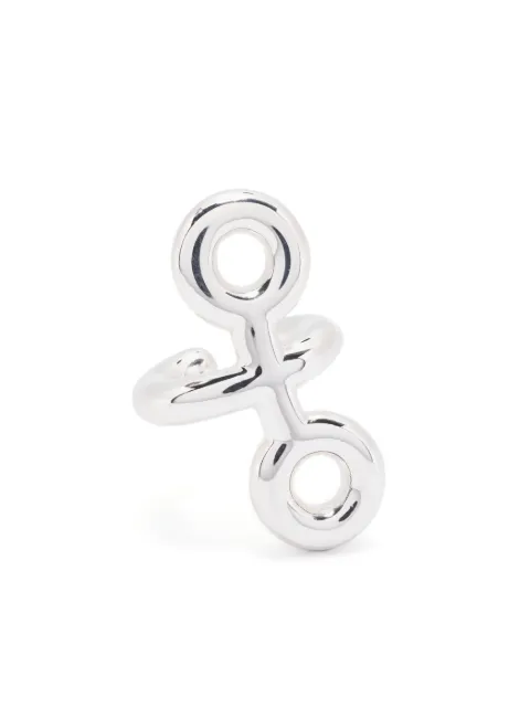 Charlotte Chesnais Binary Chain ear cuff Silver 22BO116AR
