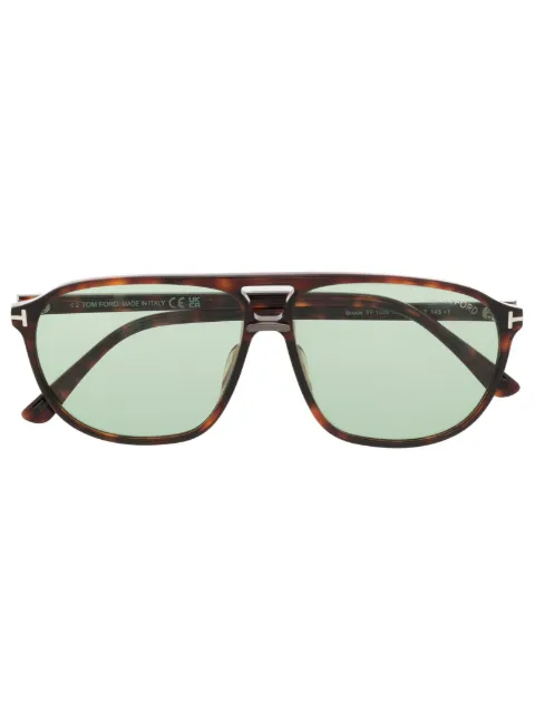 TOM FORD Eyewear square frame sunglasses Brown FT1026