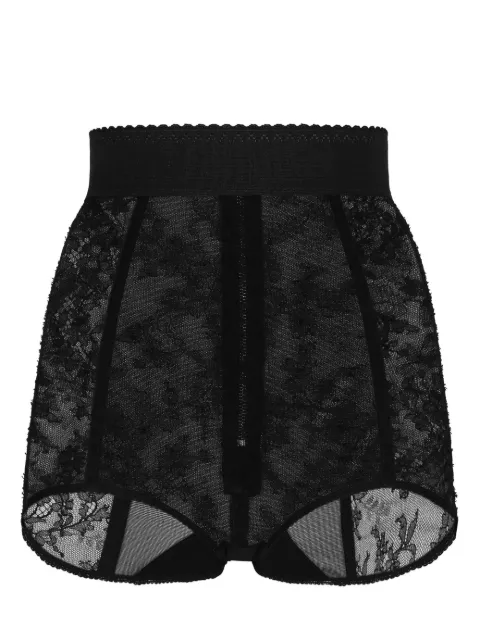 Dolce & Gabbana lace-detailing high-waist culotte briefs Black O2E77TONN77