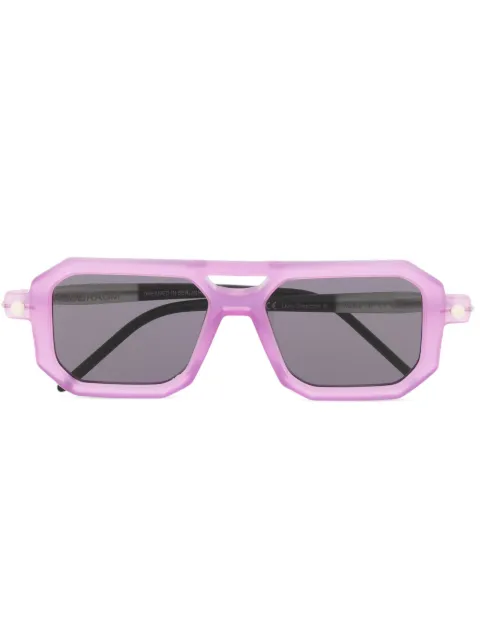 Kuboraum P8 CY geometric-frame sunglasses Purple P8