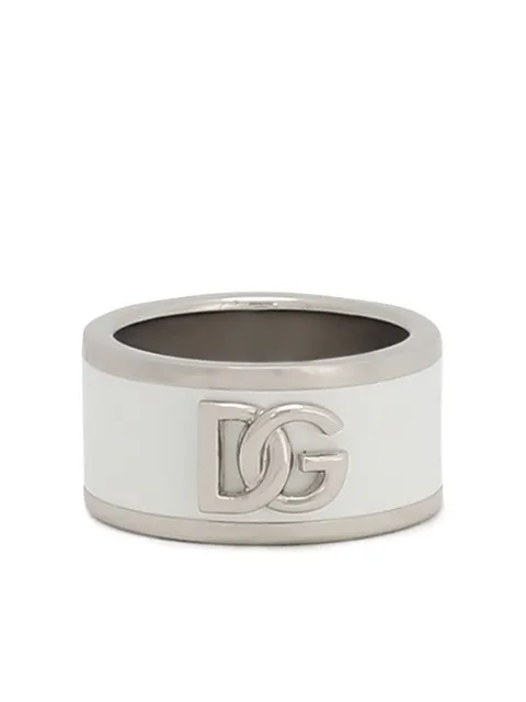 Dolce & Gabbana logo-plaque ring Silver WRP6L2W1111